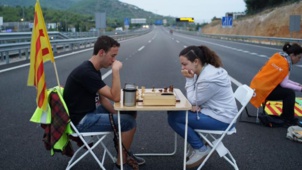 blocage des autoroutes pendant la grève générale du 3 octobre 2017