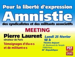 Loi / amnistie : « Le 27 février au Sénat, l'amnistie doit être votée par toute la gauche »