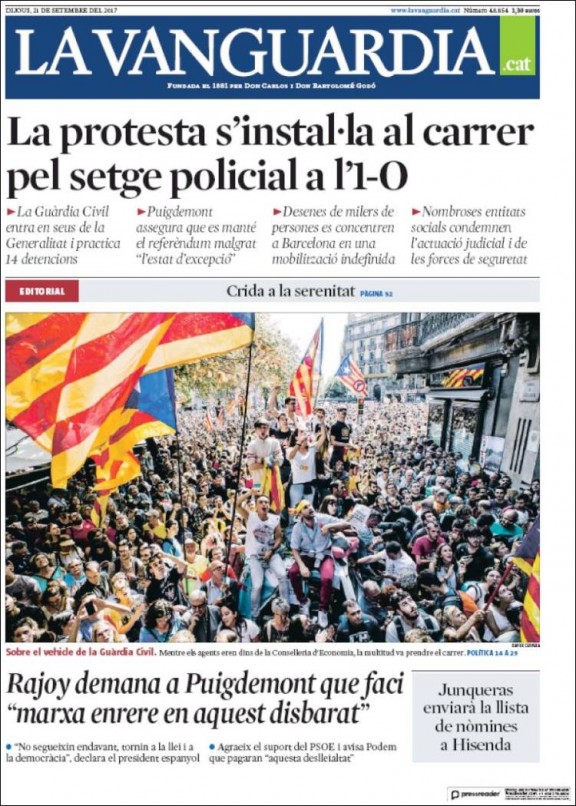 Ce matin la presse espagnole célèbre unanimement le coup de force de Rajoy