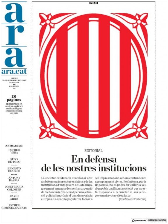 Ce matin la presse espagnole célèbre unanimement le coup de force de Rajoy