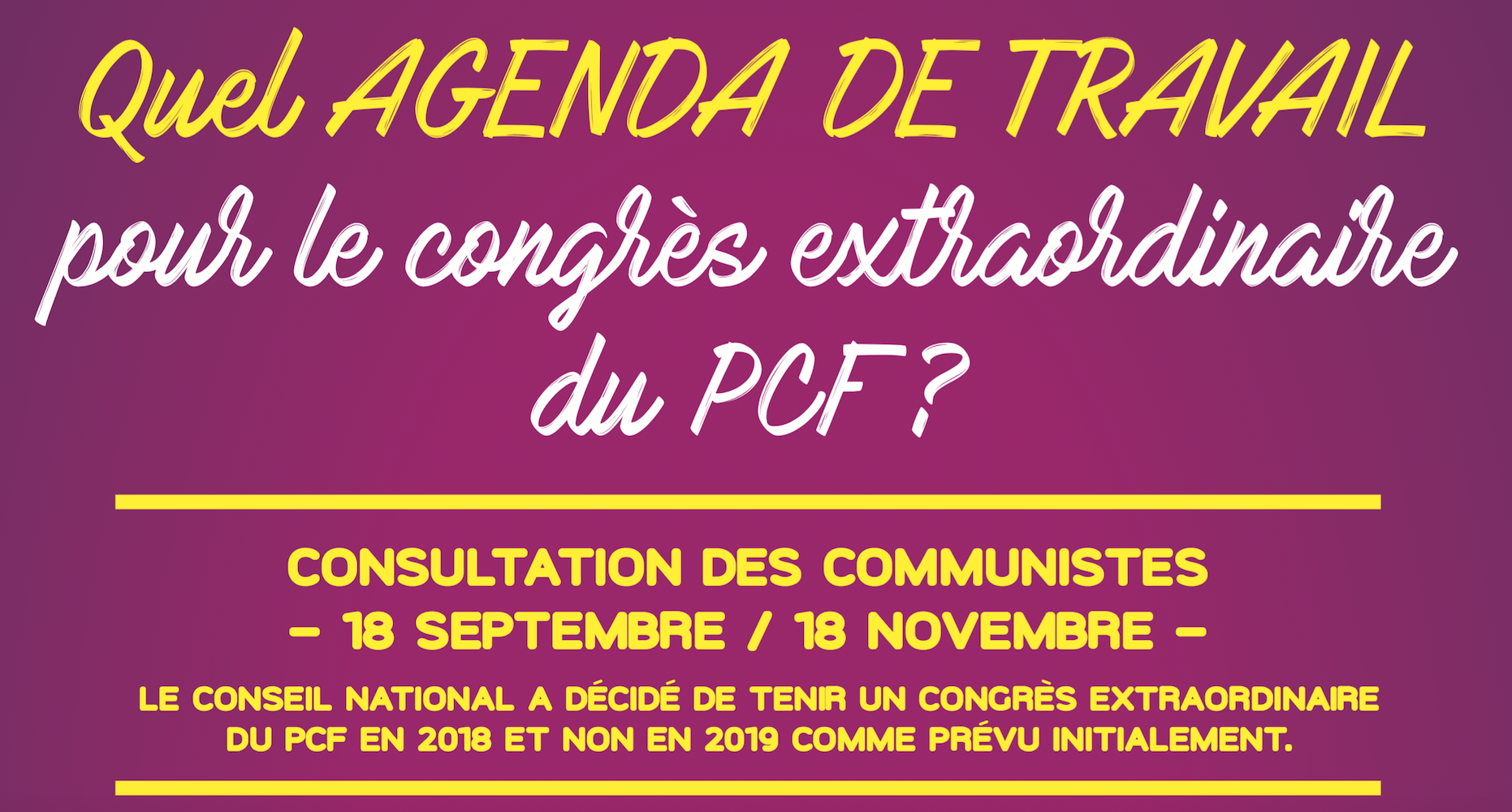 Un questionnaire pour construire le 38ème congrès du PCF