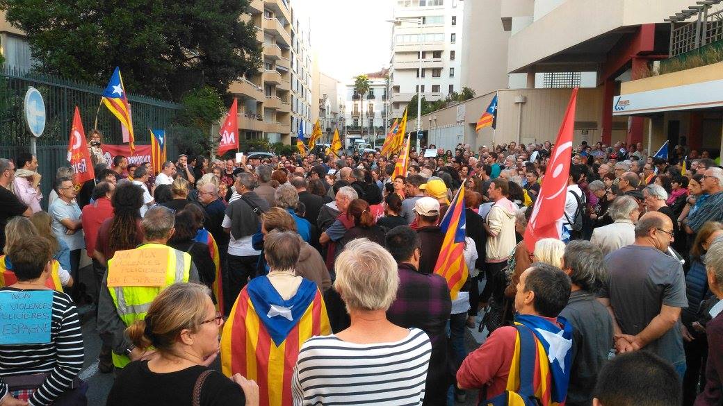 Perpignan: 1000 personnes rassemblées “pour la démocratie en Catalogne”