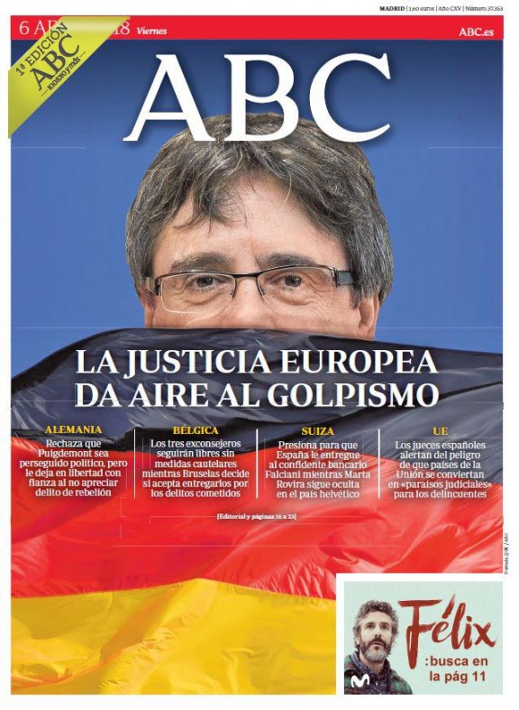 La presse espagnole fulmine après le rejet de l'extradition de Carles Puigdemont par l'Allemagne