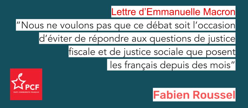 Lettre d'Emmanuel Macron : Faire grandir des propositions permettant d’augmenter le pouvoir d’achat (PCF)