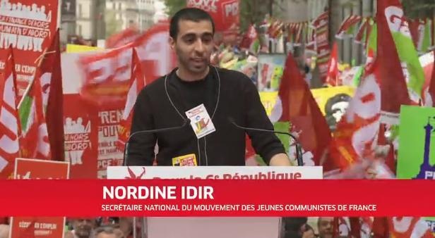 Discours de Nordine Idir pour le 5 mai - Secrétaire général des Jeunes communistes