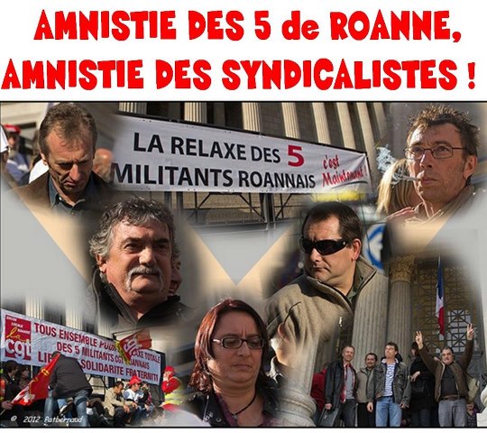 Relaxe pour les cinq militants CGT poursuivis à Roanne pour avoir refusé un prélèvement ADN