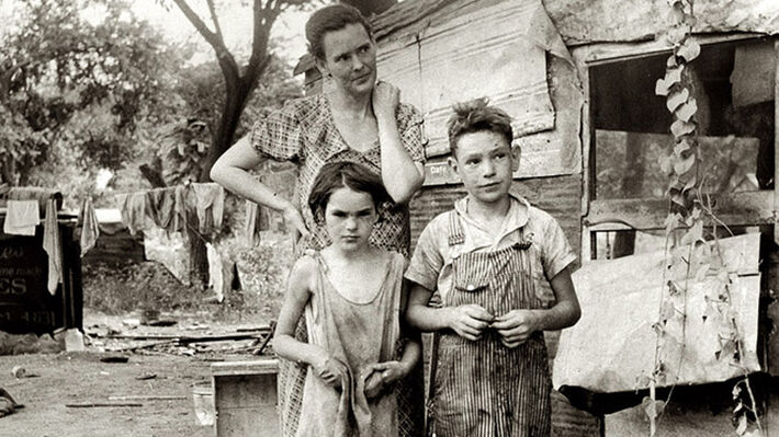 Photo d'une famille américaine de 1935, présentée en 2009 dans une exposition comme une photo de la famine en Ukraine