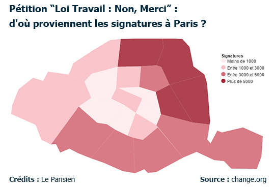 Loi El Khomri : d'où viennent les 1,1 million de pétitionnaires