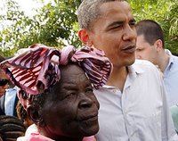 Barak Obama avec sa grand-mère