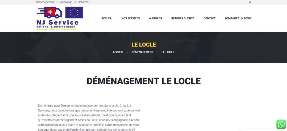 Déménagement Le Locle avec NJ services