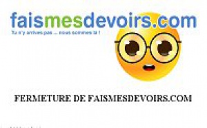 Fermeture du site faismesdevoirs.com