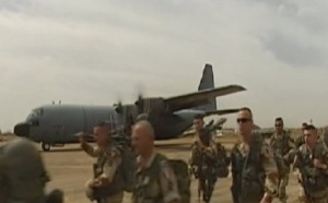 Les soldats français en action