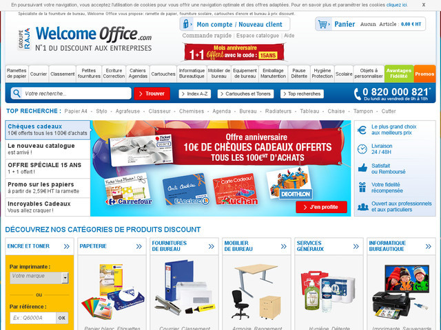 Welcome Office, tout le nécessaire en fourniture à usage professionnel