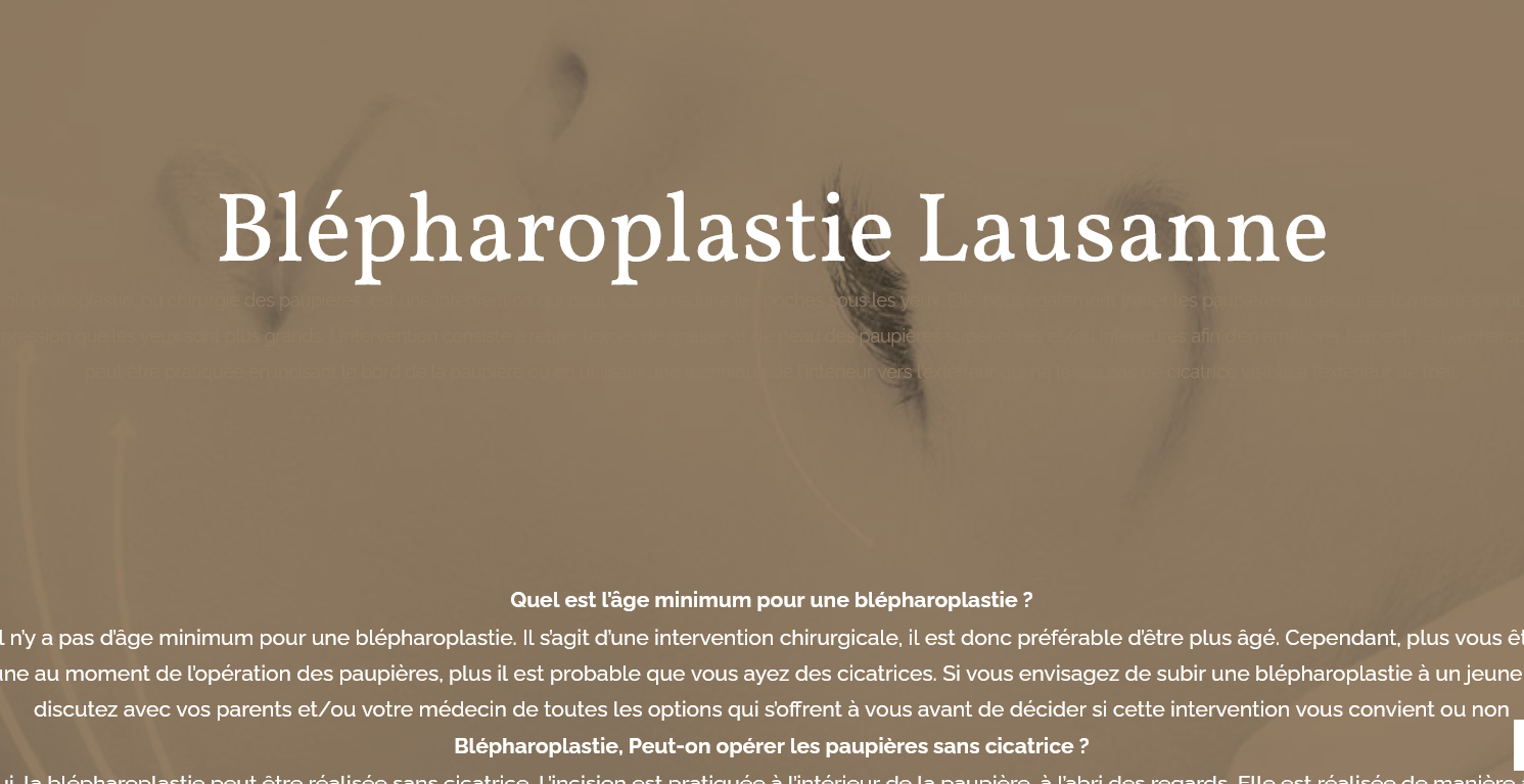 Chirurgie esthétique femmes Lausanne